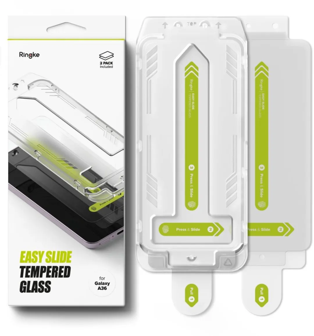 Ringke Easy Slide Tempered Glass - Samsung Galaxy A36 - 2 Stuks - afbeelding 6 van 6
