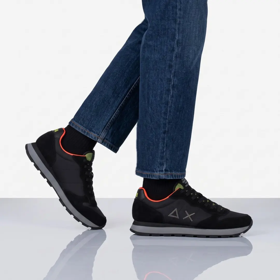 SUN68 Tom Fluo Heren Sneakers - Zwart - EU 40 - afbeelding 2 van 6