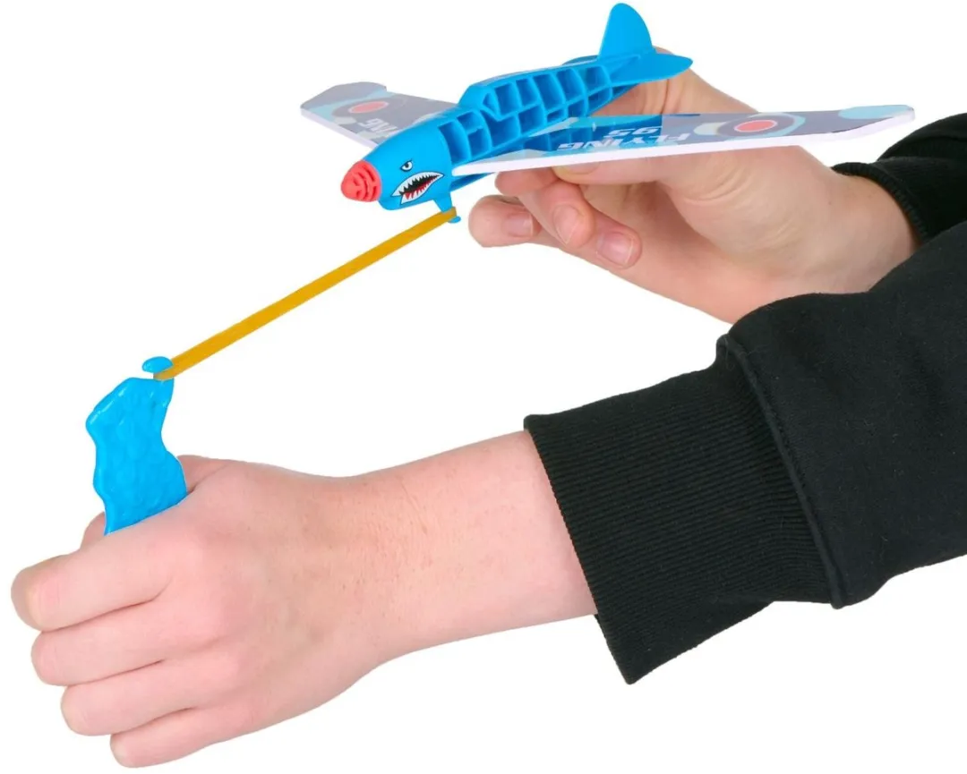 Eddy Toys Plane Launcher 2AS - Blauw/ Groen