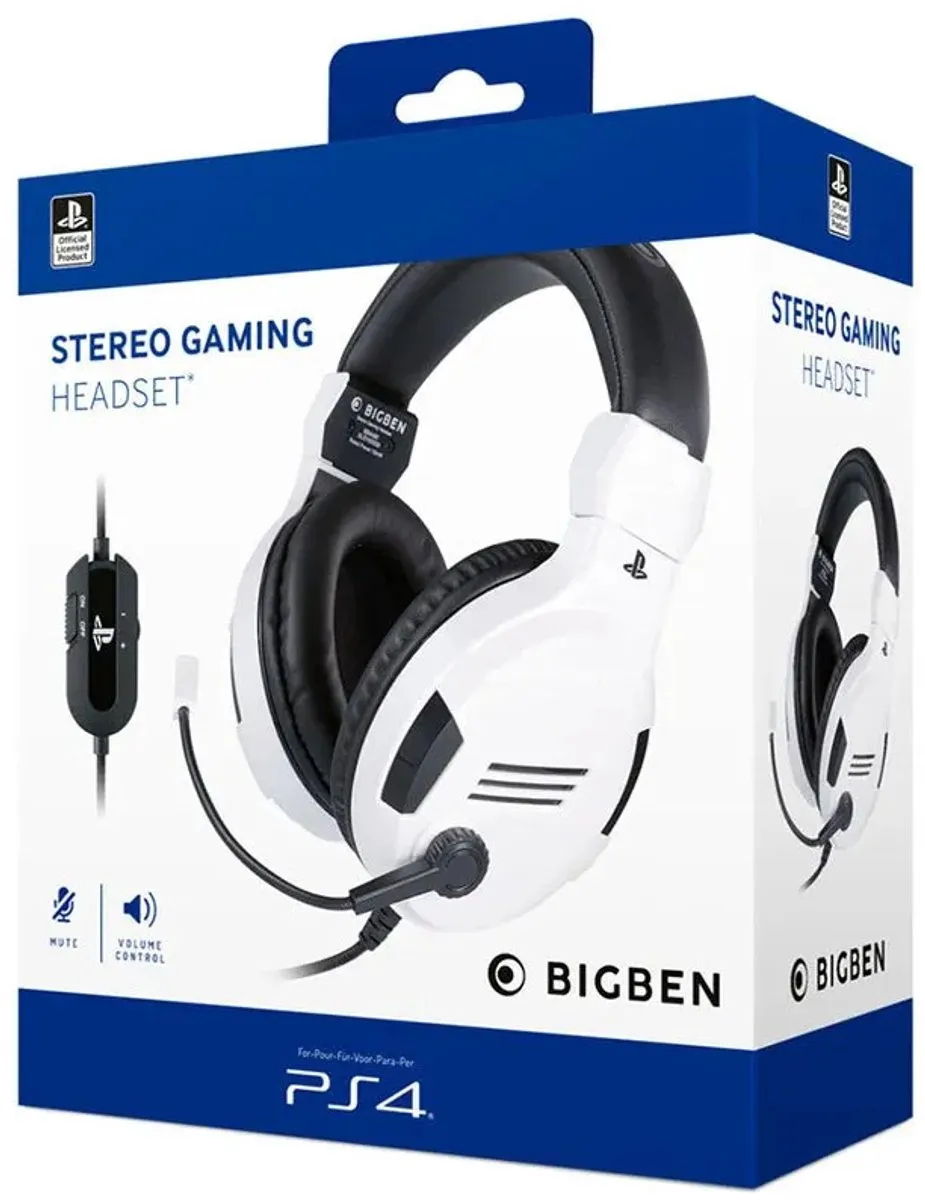 Bigben Stereo Gaming Headset V3 PS4OFHEADSETV3WHITE - Wit
