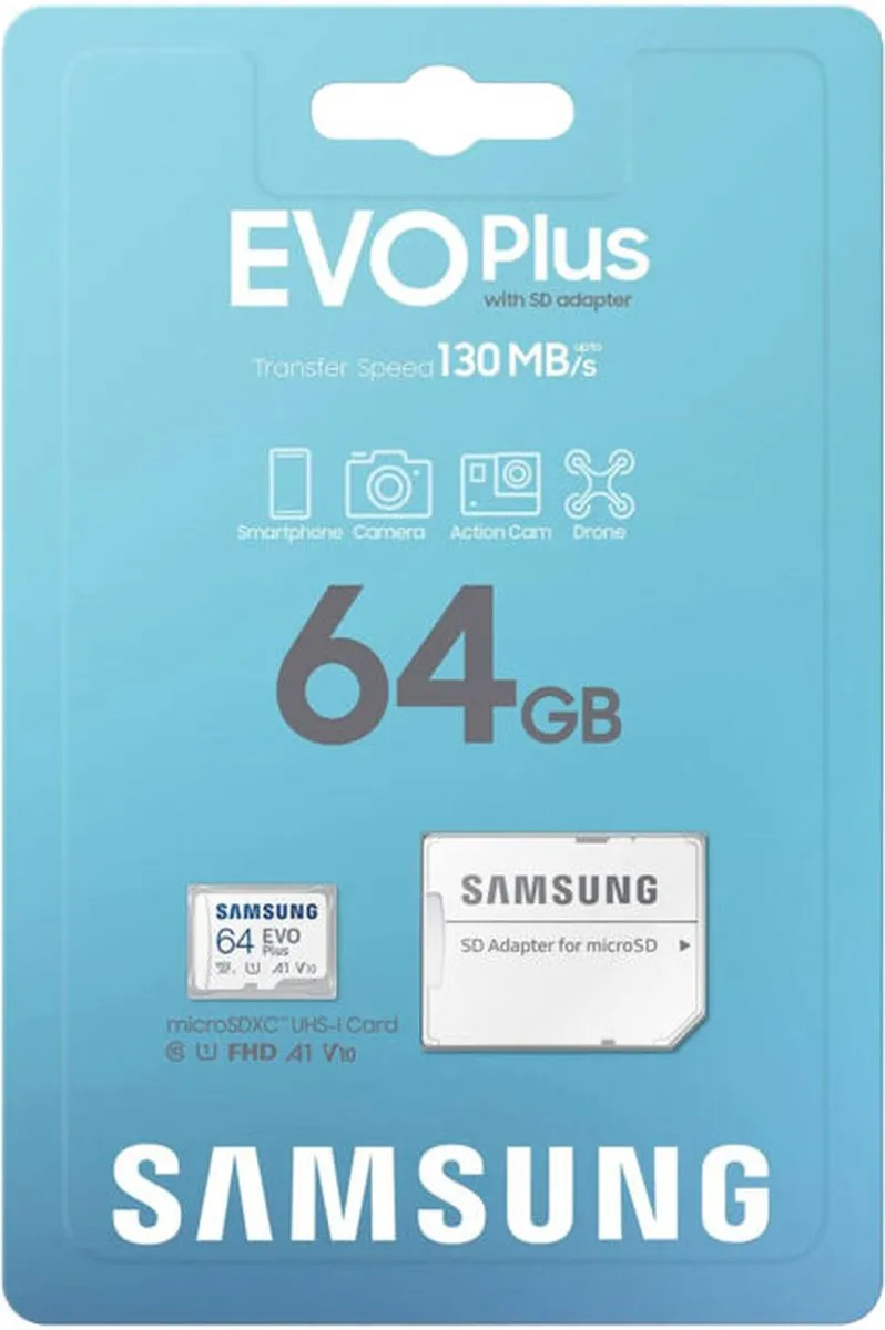 Samsung EVO Plus MicroSD 64GB - Incl. Adapter