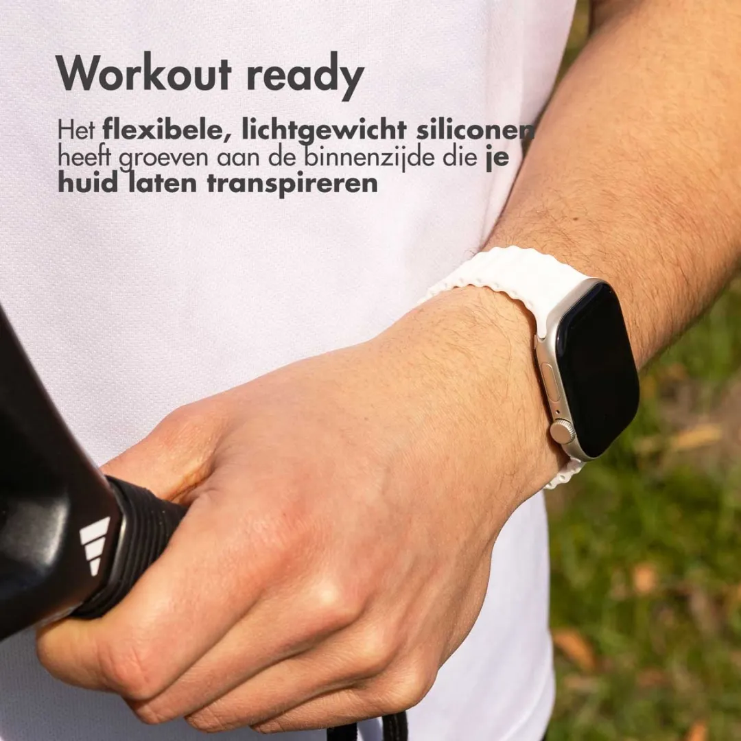 Imoshion Siliconen Bandje Apple Watch 44-49mm - Wit