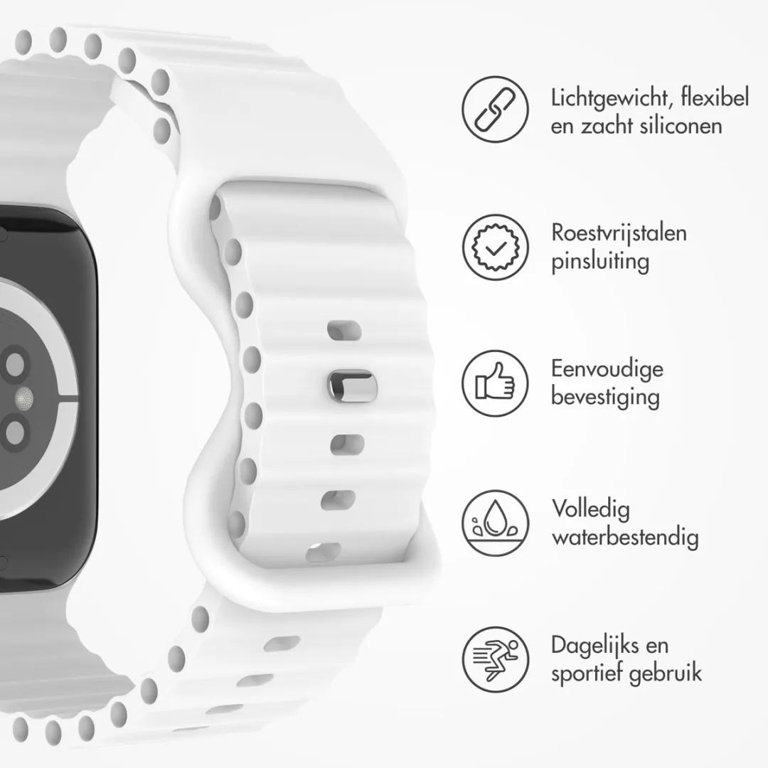 Imoshion Siliconen Bandje Apple Watch 44-49mm - Wit