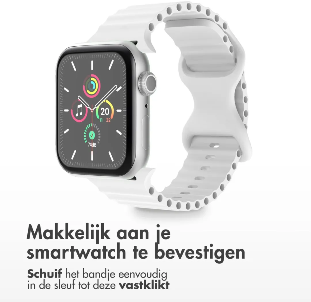 Imoshion Siliconen Bandje Apple Watch 44-49mm - Wit