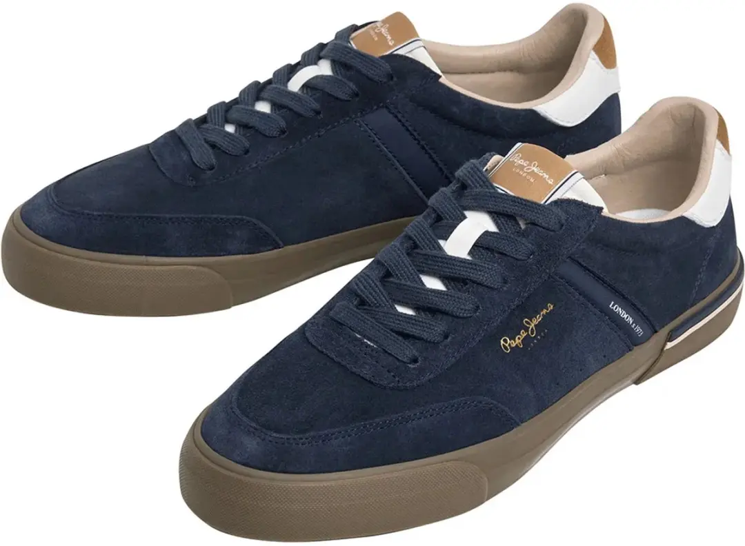 Pepe Jeans Kenton Suede Sneakers - Blauw - afbeelding 3 van 4