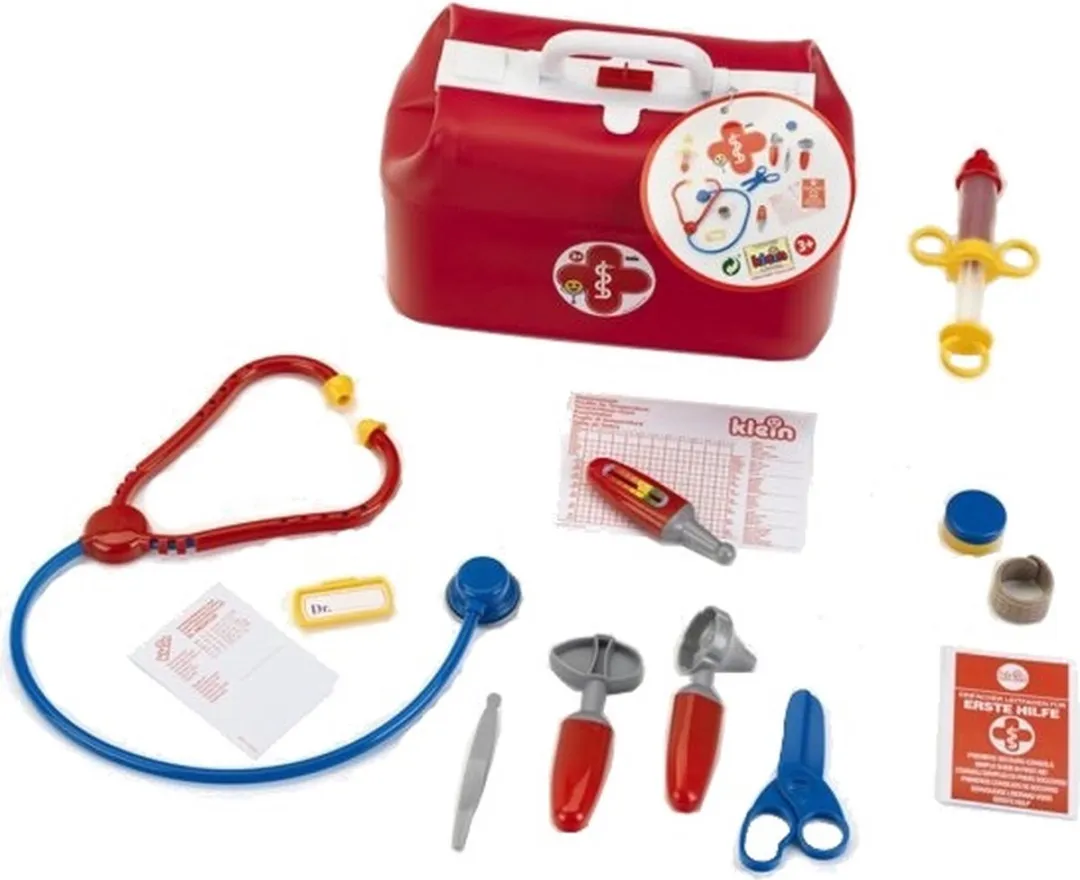 Klein Toys Dokterkoffer - Rood - 8 Accessoires