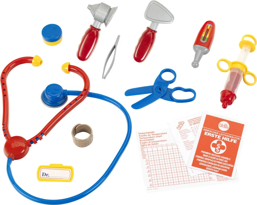 Klein Toys Dokterkoffer - Rood - 8 Accessoires