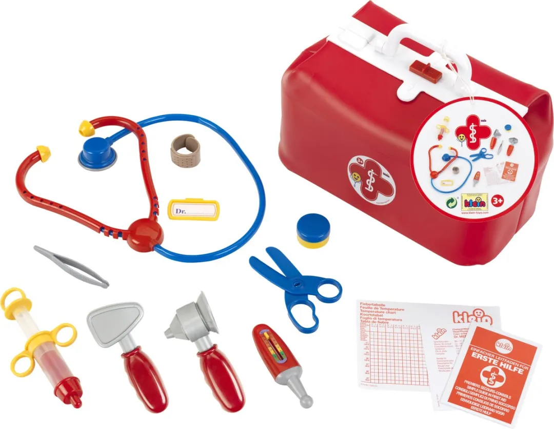 Klein Toys Dokterkoffer - Rood - 8 Accessoires