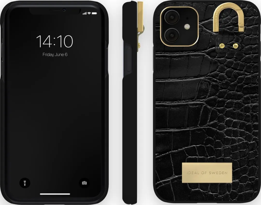iDeal of Sweden Fashion Case Atelier iPhone 11/XR IDACSS22-1961-334 - Black Croco - afbeelding 2 van 2