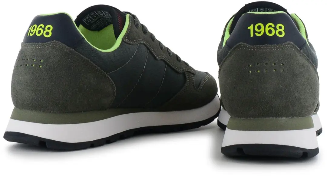 SUN68 Tom Fluo Heren Sneakers - Military-Groen - afbeelding 4 van 6
