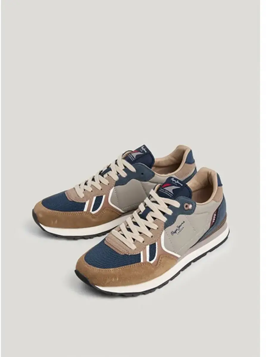 Pepe Jeans Brit Boost Sneakers - Cognac Bruin - afbeelding 4 van 6
