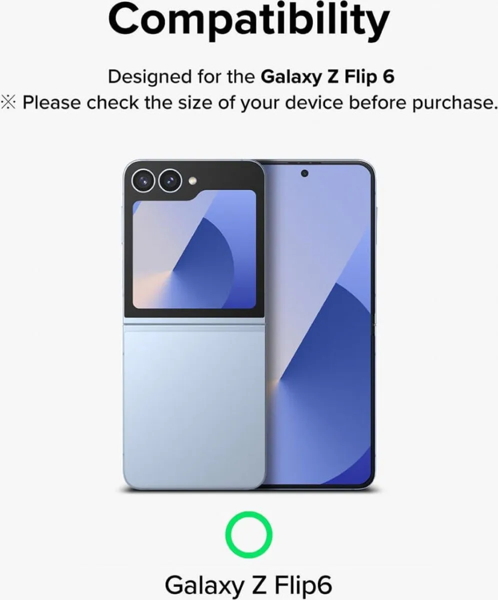 Ringke Frame Glass Samsung Galaxy Z Flip 6 - 2 Stuks - afbeelding 6 van 6