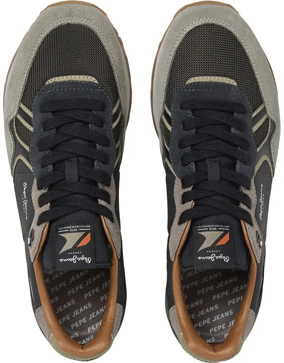 Pepe Jeans Brit City Heren Sneakers - Grijs - EU 42 - afbeelding 2 van 4