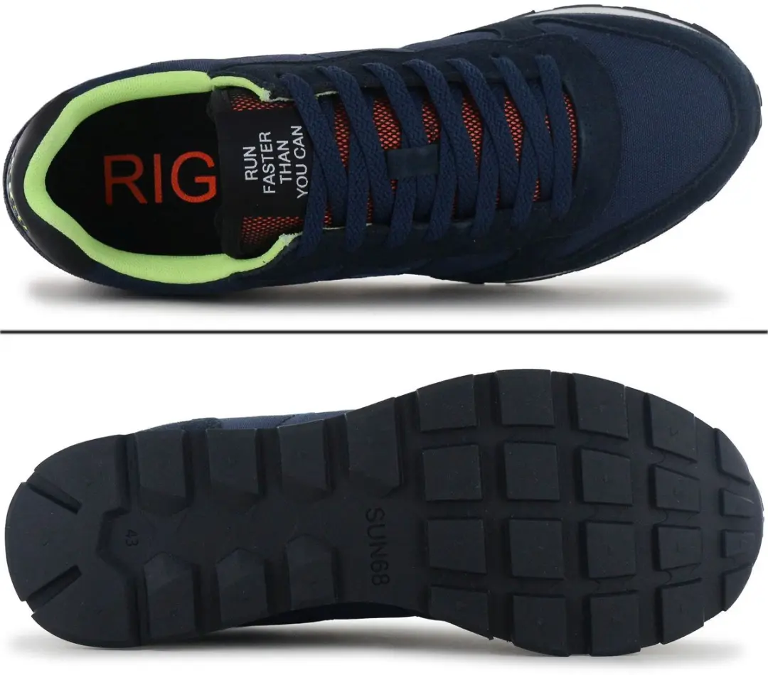 SUN68 Tom Fluo Heren Sneakers - Navy-Blauw - afbeelding 5 van 6