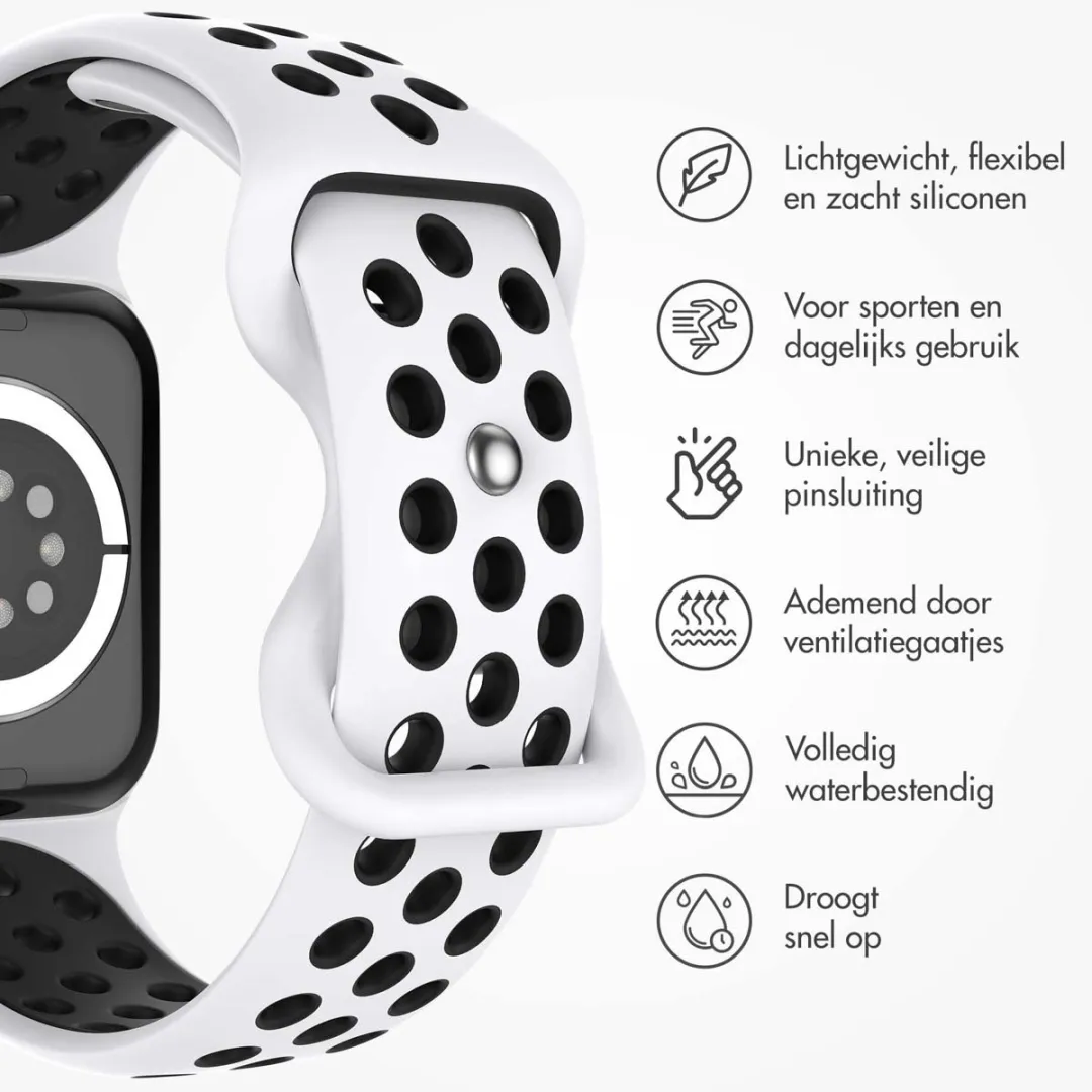 Imoshion Siliconen Sportband Apple Watch 38-42mm - Wit
