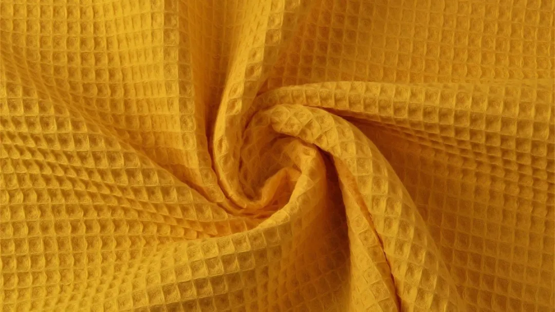 BINK Bedding Katoen Wafel Okergeel - per meter