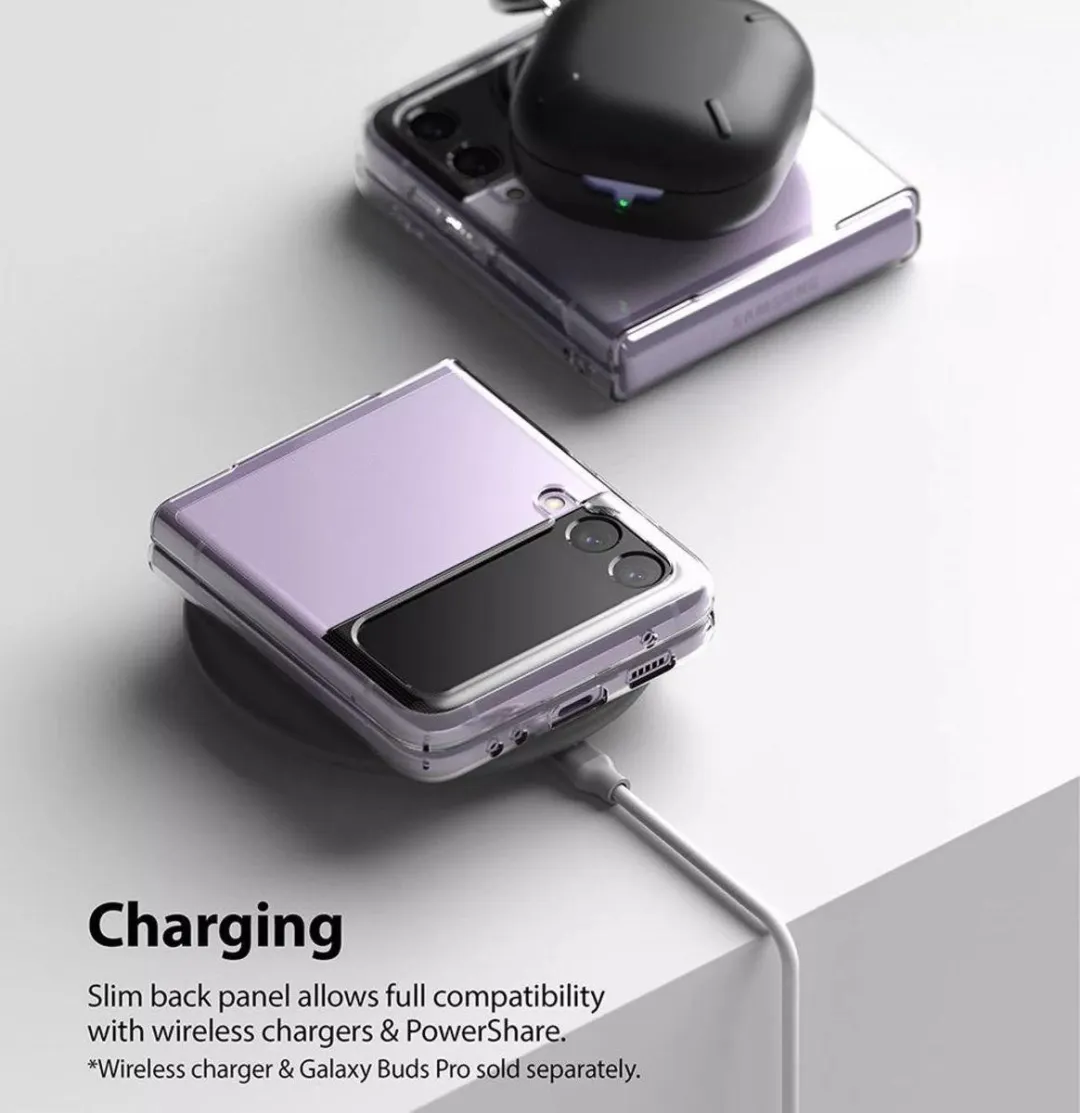Ringke Slim Hoesje ACS03411 Samsung Galaxy Z Flip 3 - Transparant - afbeelding 6 van 6