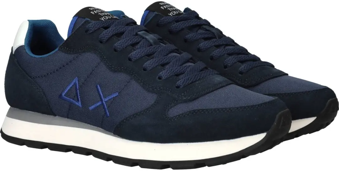 Sun68 Tom Solid Heren Sneakers - Blauw - Maat 44 - afbeelding 4 van 6