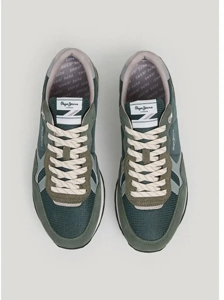 Pepe Jeans Brit League Sneakers - Groen - afbeelding 2 van 5