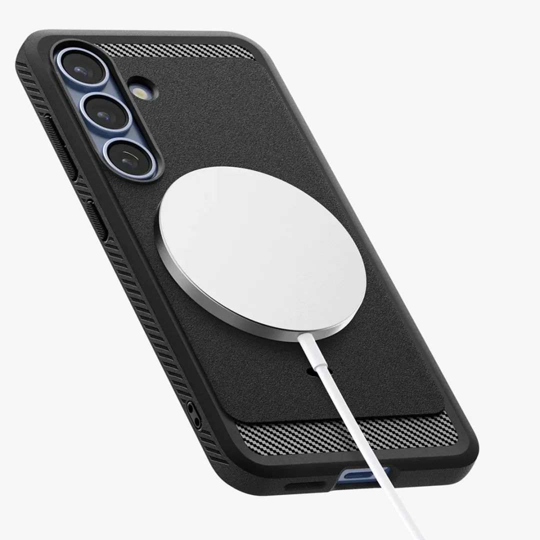 Spigen Rugged Armor ACS08977 Hoesje - Samsung Galaxy S25 Plus - Zwart