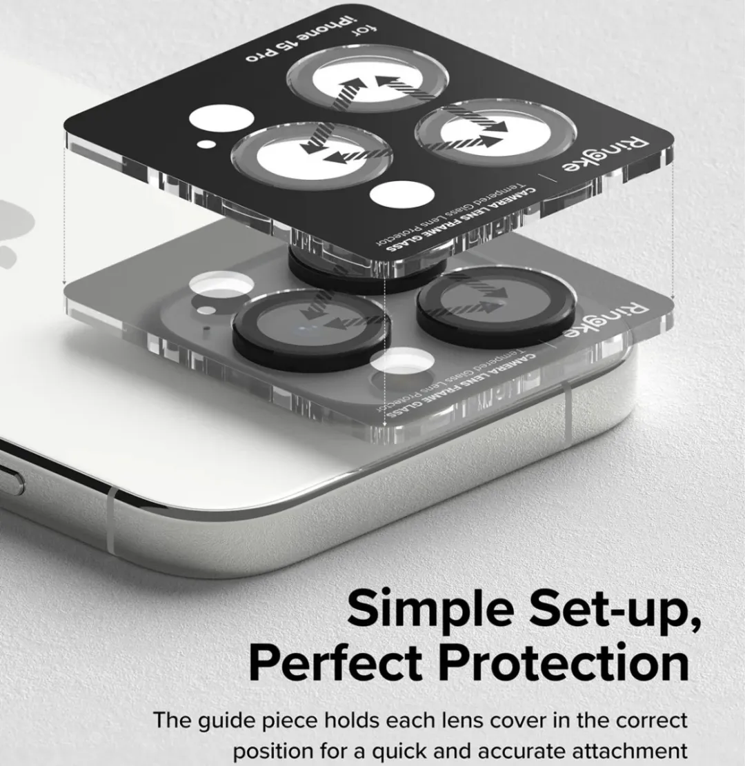 Ringke Frame Glass iPhone 15 Pro - Camera Beschermglas