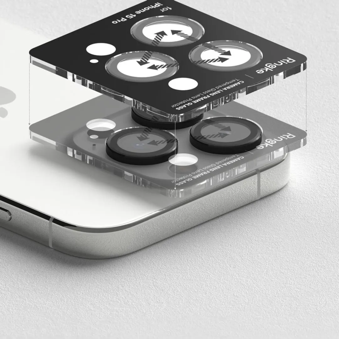 Ringke Frame Glass iPhone 15 Pro - Camera Beschermglas