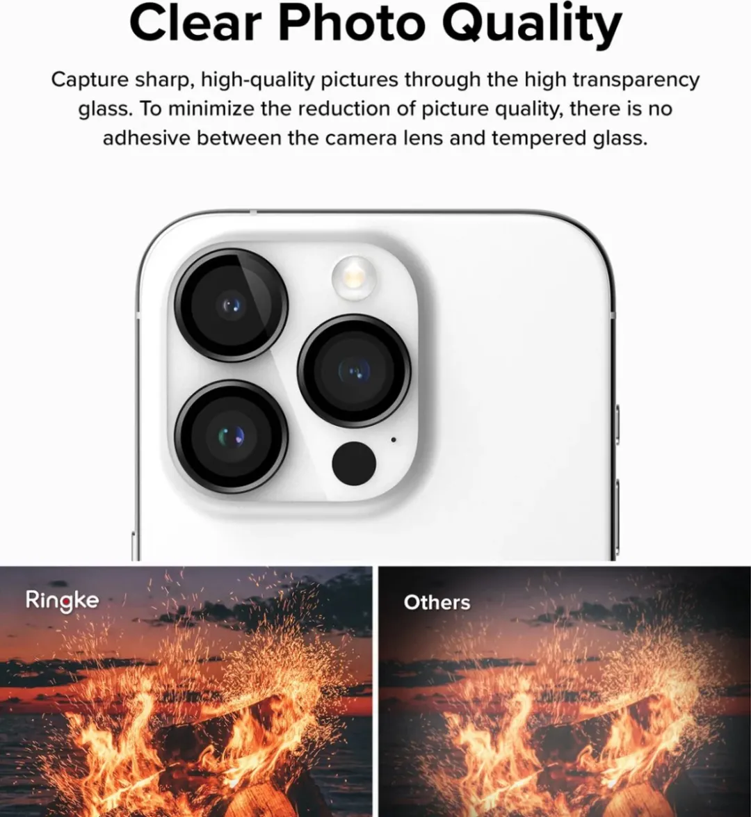 Ringke Frame Glass iPhone 15 Pro - Camera Beschermglas - afbeelding 6 van 6