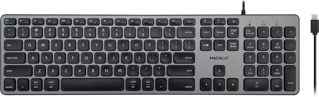 Macally UCZKEYHUBACSG USB-C Toetsenbord