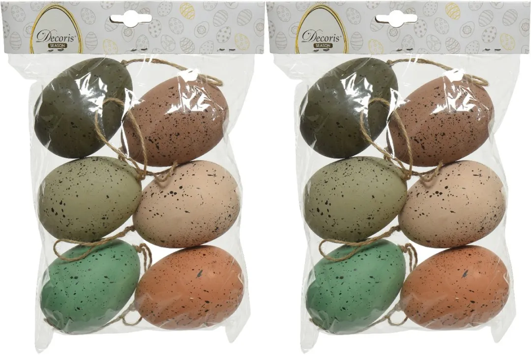Decoris Paaseieren Multicolor - 12 Stuks