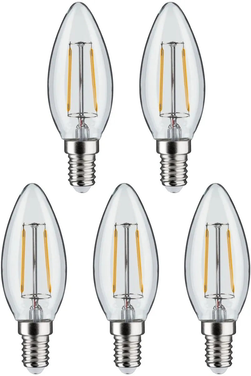 Paulmann Filament LED Kaars E14 5x470lm - 2700K - 5 Stuks