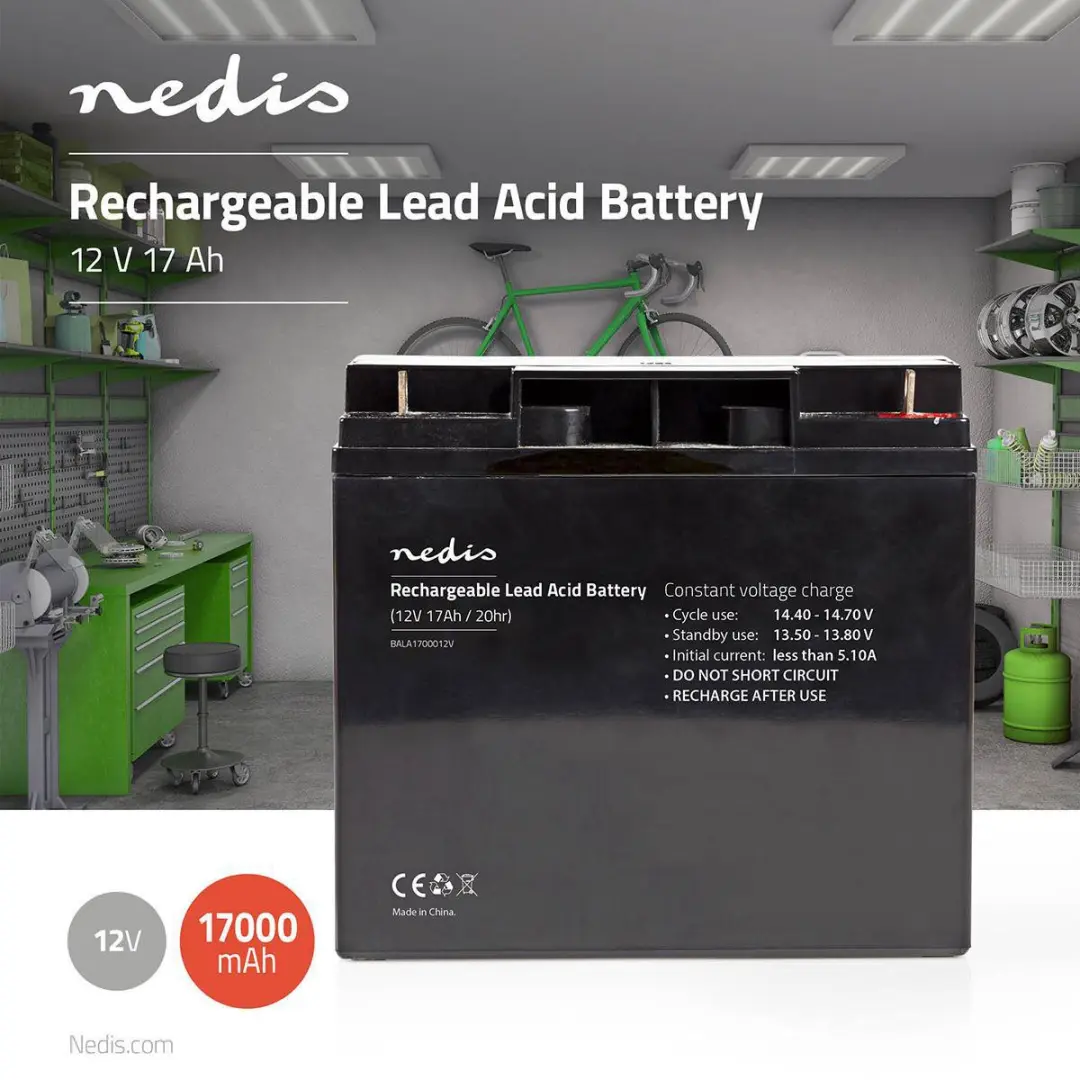 Nedis BALA1700012V Oplaadbare Loodaccu 12V 17000mAh - afbeelding 3 van 6