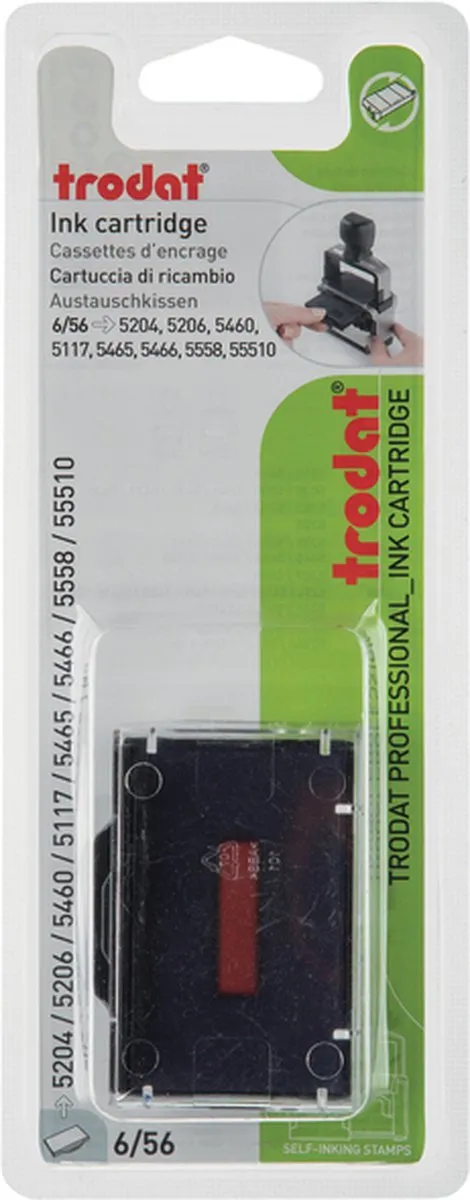 Trodat Professional 6/56/2 Stempelkussen - 2 Stuks Blauw & Rood