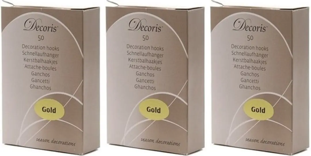 Kerstbalhaakjes goud 150 stuks