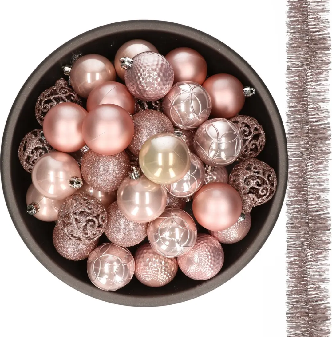 Kerstballen 37x stuks 6 cm