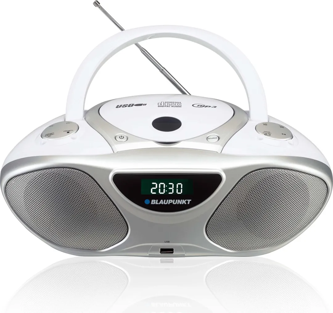 Blaupunkt BB14WH CD-speler/recorder - Zilver/Wit - afbeelding 2 van 3