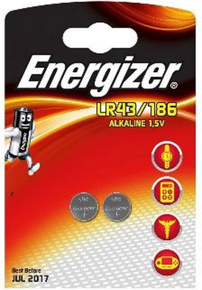 Energizer Alkaline LR43 Knoopcelbatterij 1.5V - 2 stuks - afbeelding 4 van 5