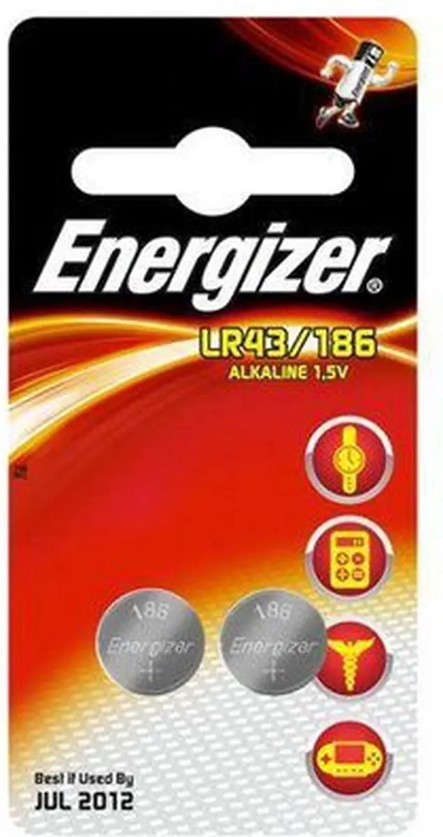 Energizer Alkaline LR43 Knoopcelbatterij 1.5V - 2 stuks - afbeelding 2 van 5