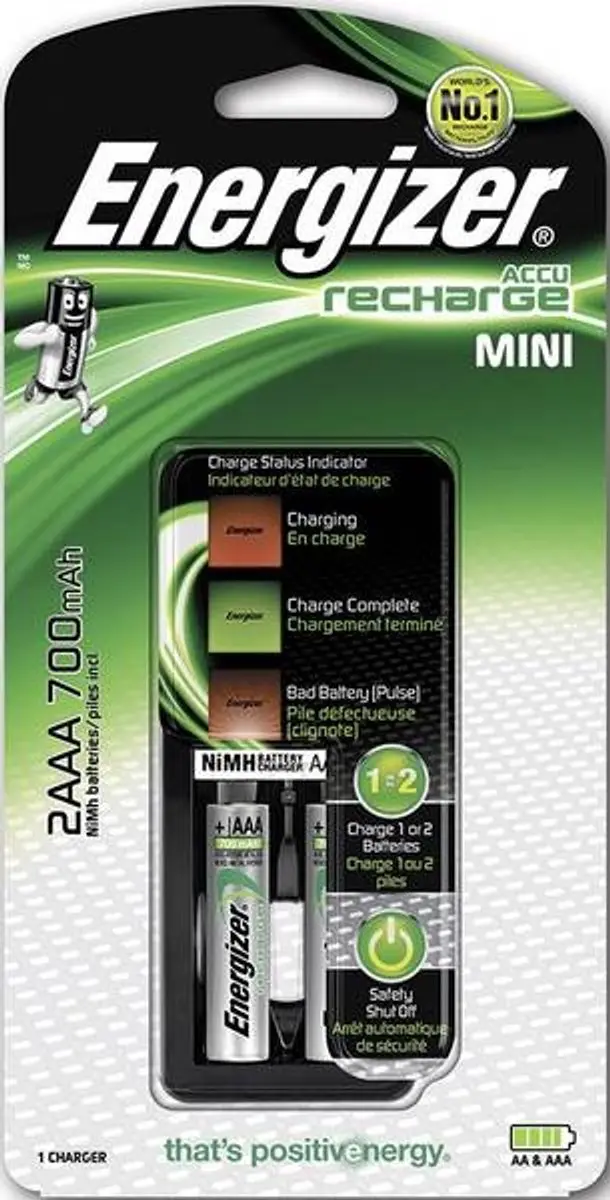 Energizer Mini Batterijoplader E300701400 - 2x AAA - afbeelding 5 van 6