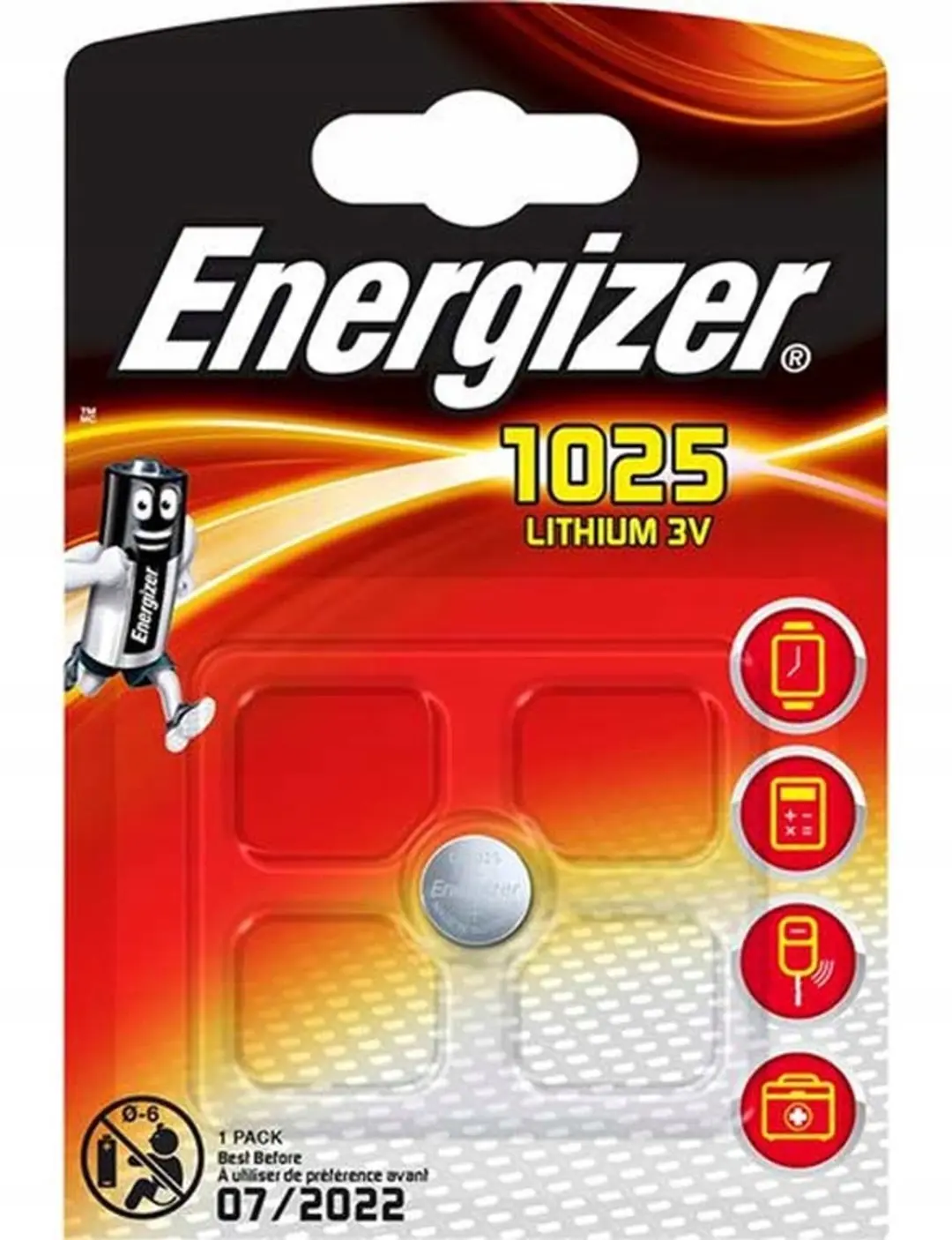 Energizer CR1025 Lithium Knoopcel Batterij 3V - afbeelding 3 van 6