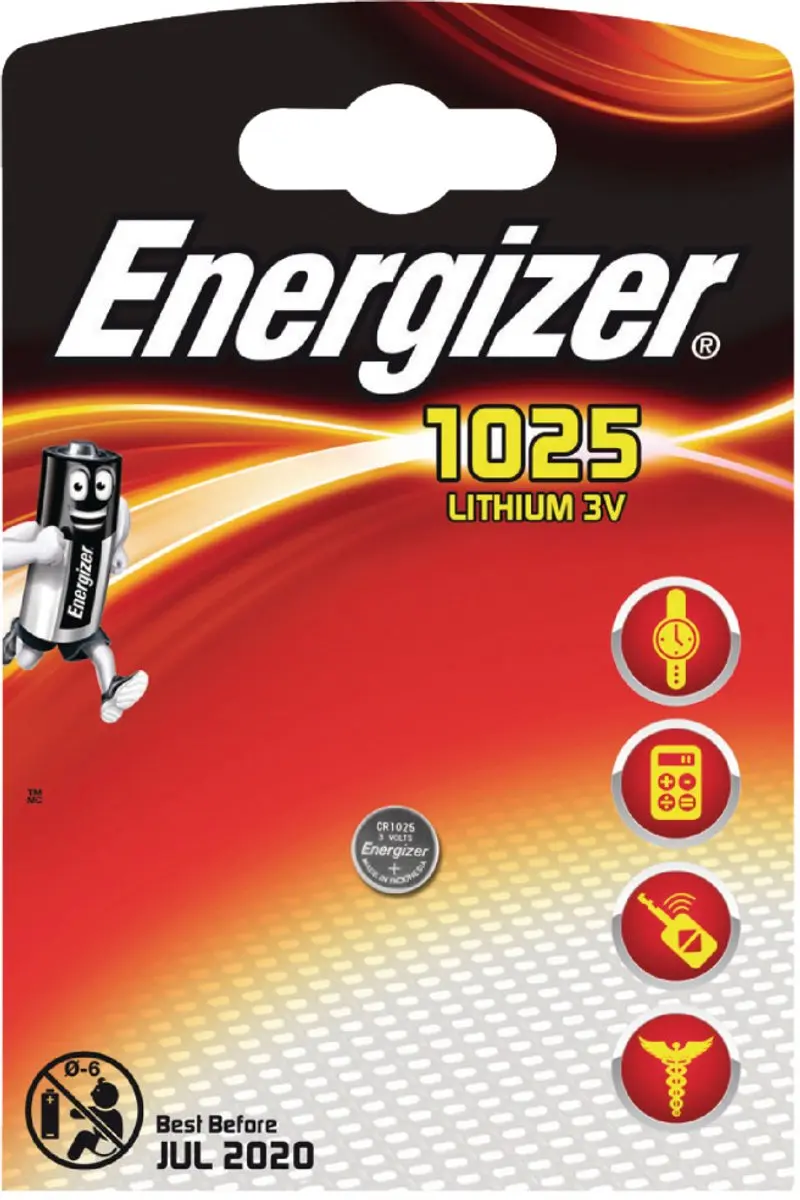 Energizer CR1025 Lithium Knoopcel Batterij 3V - afbeelding 5 van 6