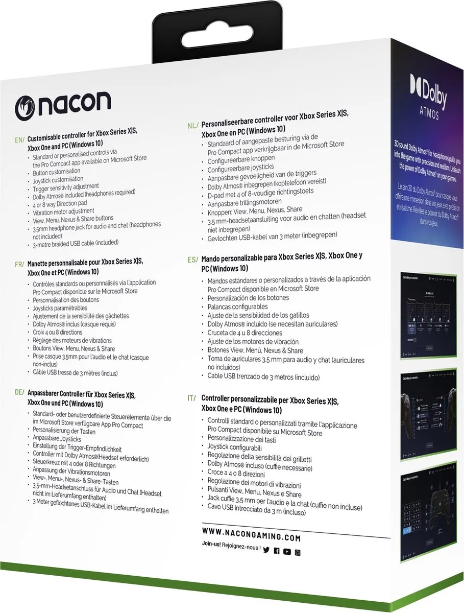 Nacon Pro Compact Controller Xbox Series X|S - Groen