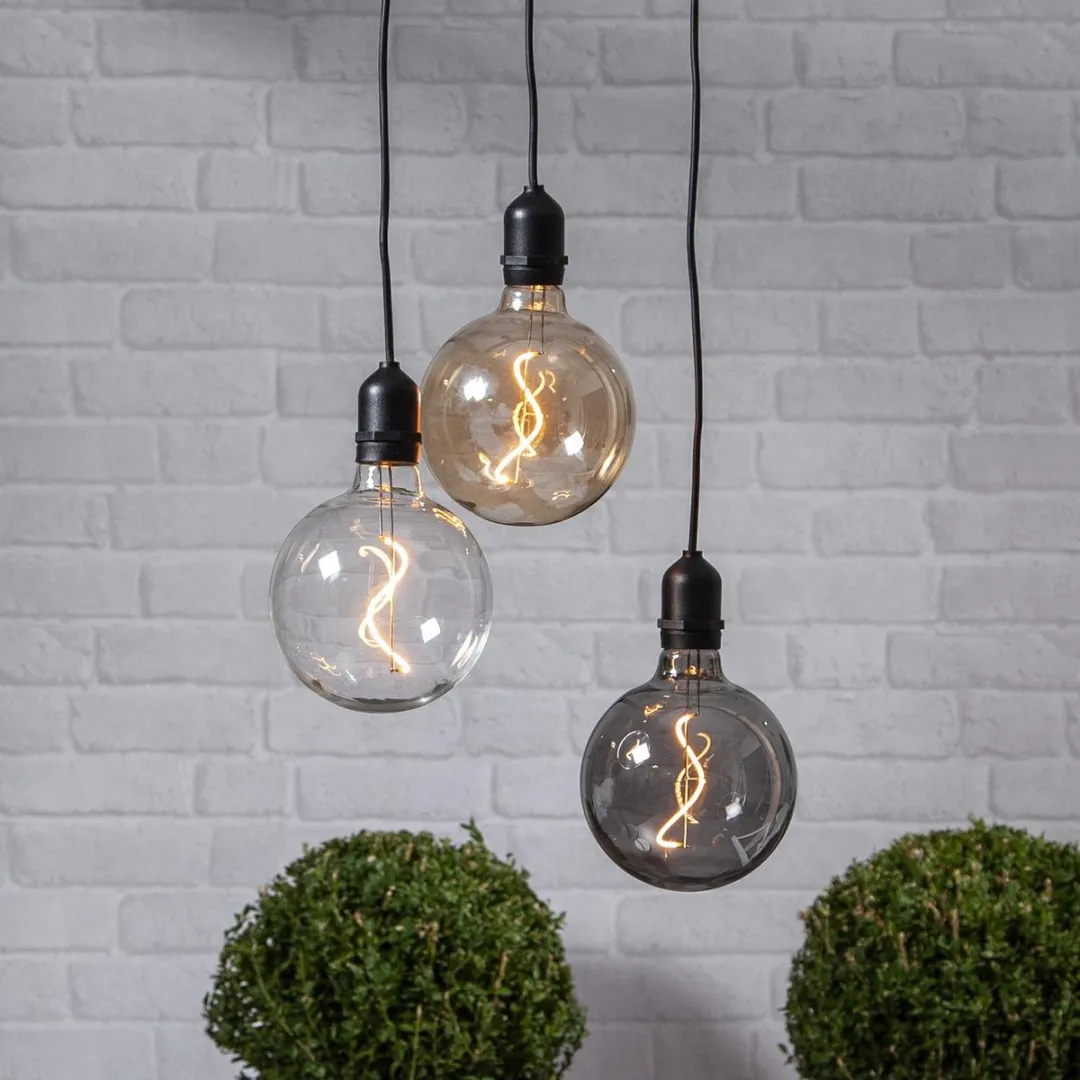 Star Trading Amber Hanglamp Globe LED 19,5cm - Buiten - Warm wit