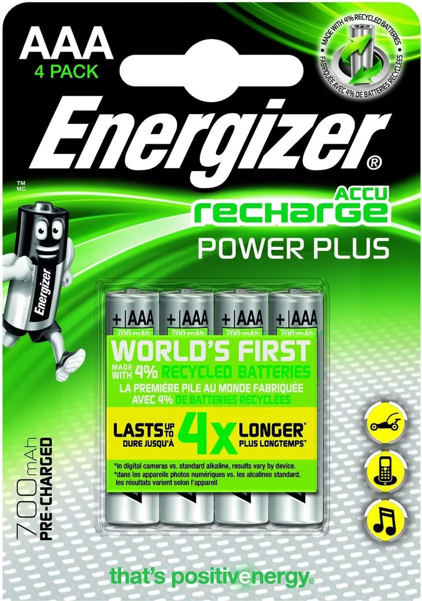 Energizer Power Plus AAA Oplaadbaar 700mAh