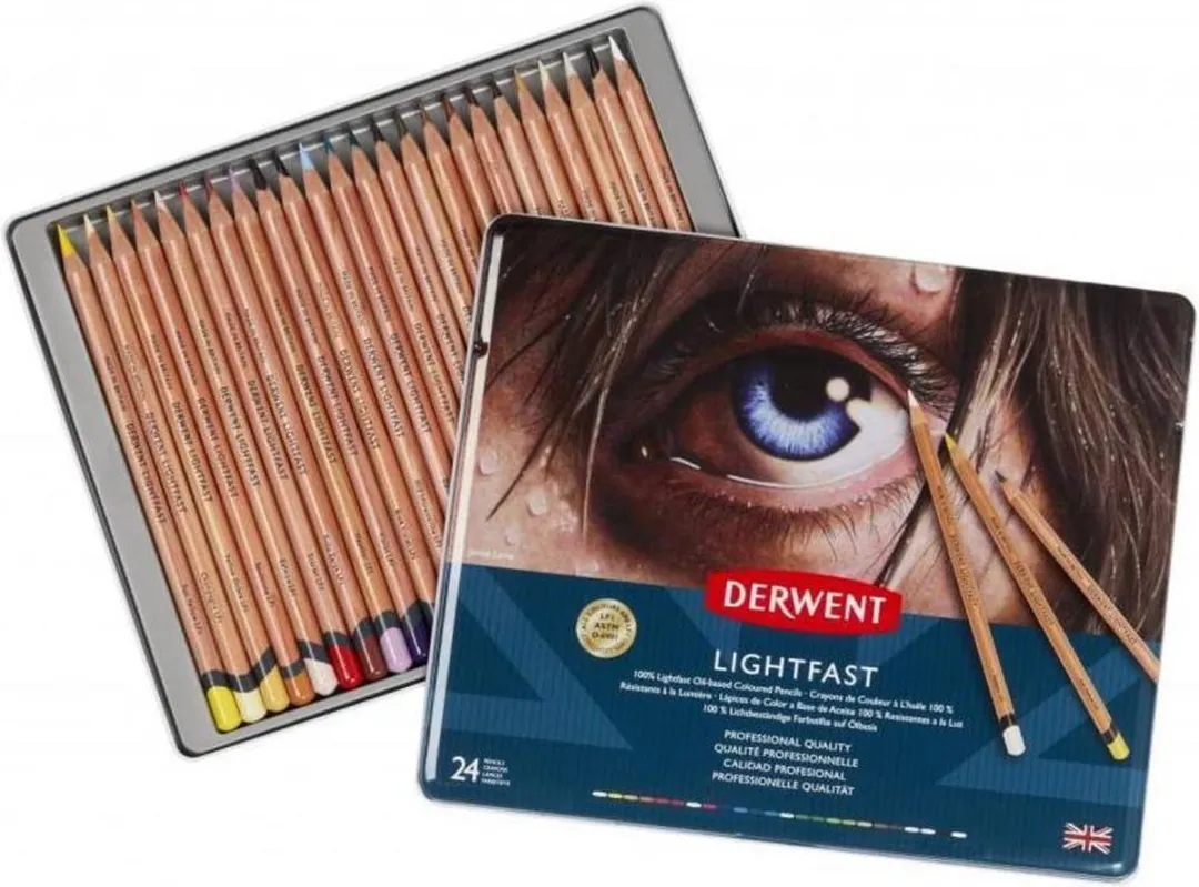 Derwent Lightfast Potloden 24 Kleuren - Ø4mm