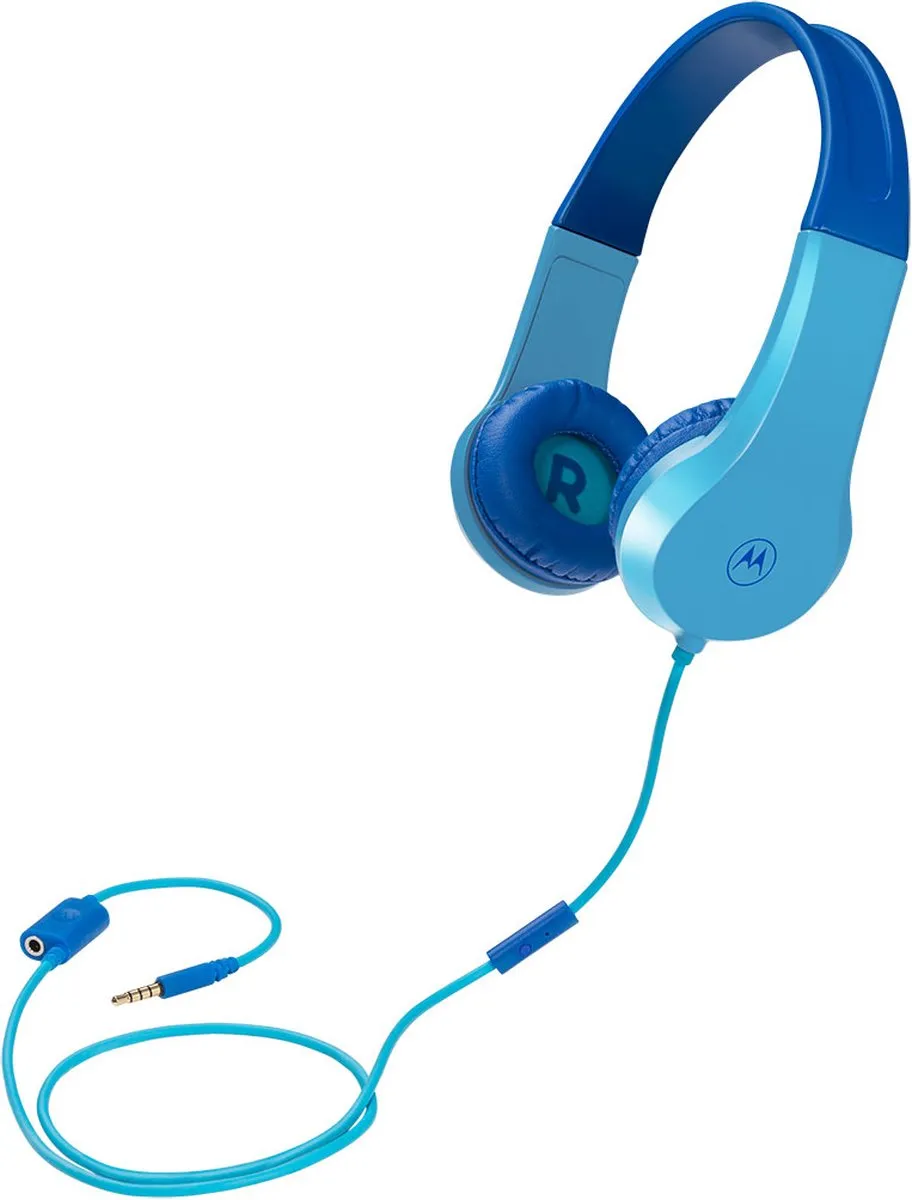 Motorola MOTO JR200 Kinderkoptelefoon Blauw - 85dB Volumebegrenzing - afbeelding 6 van 6