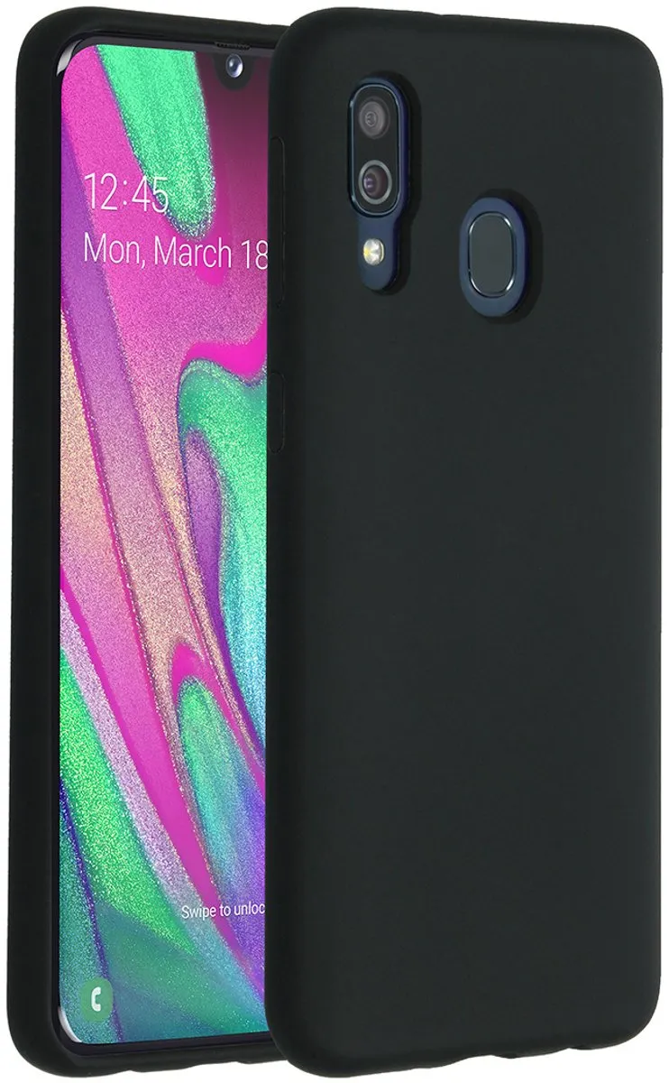 Accezz Hoesje Samsung Galaxy A40 - Zwart