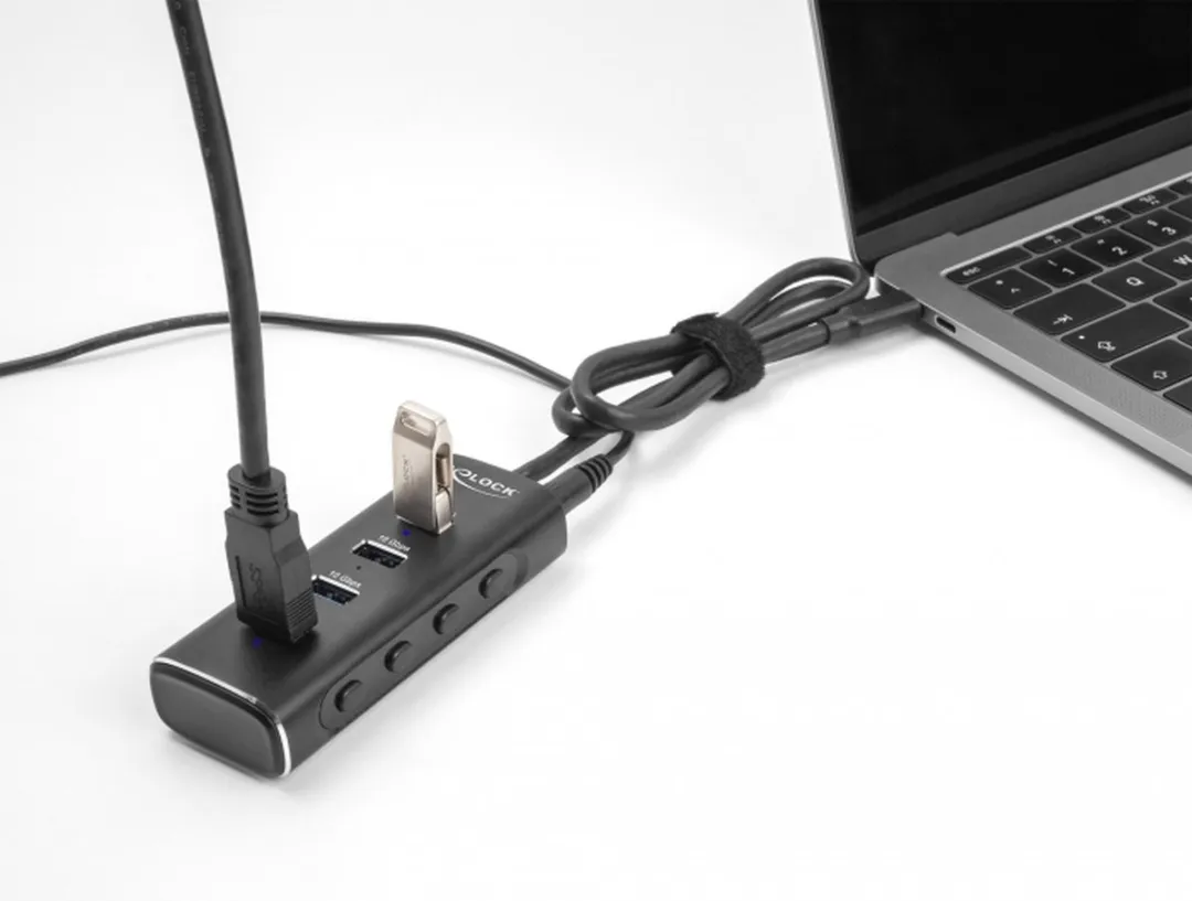 Delock 64233 USB 3.2 Gen 1 Type-C Hub 10Gbps - Zwart