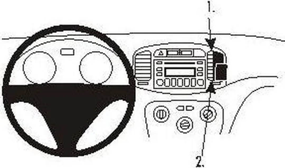 Brodit ProClip Houder Hyundai Accent 2006-2011 853830 - Grijs