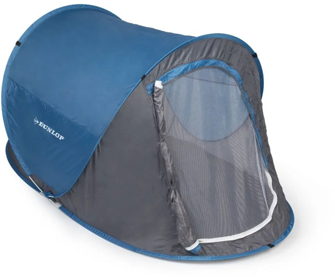 Dunlop Pop Up Tent 2 Persoons - Blauw - afbeelding 2 van 6