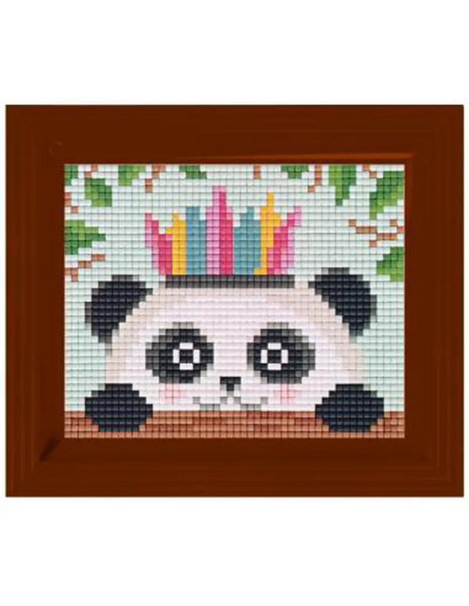 Pixelhobby Classic Panda Indiaan 10x12cm - Multicolor - 3 Stuks